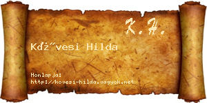 Kövesi Hilda névjegykártya